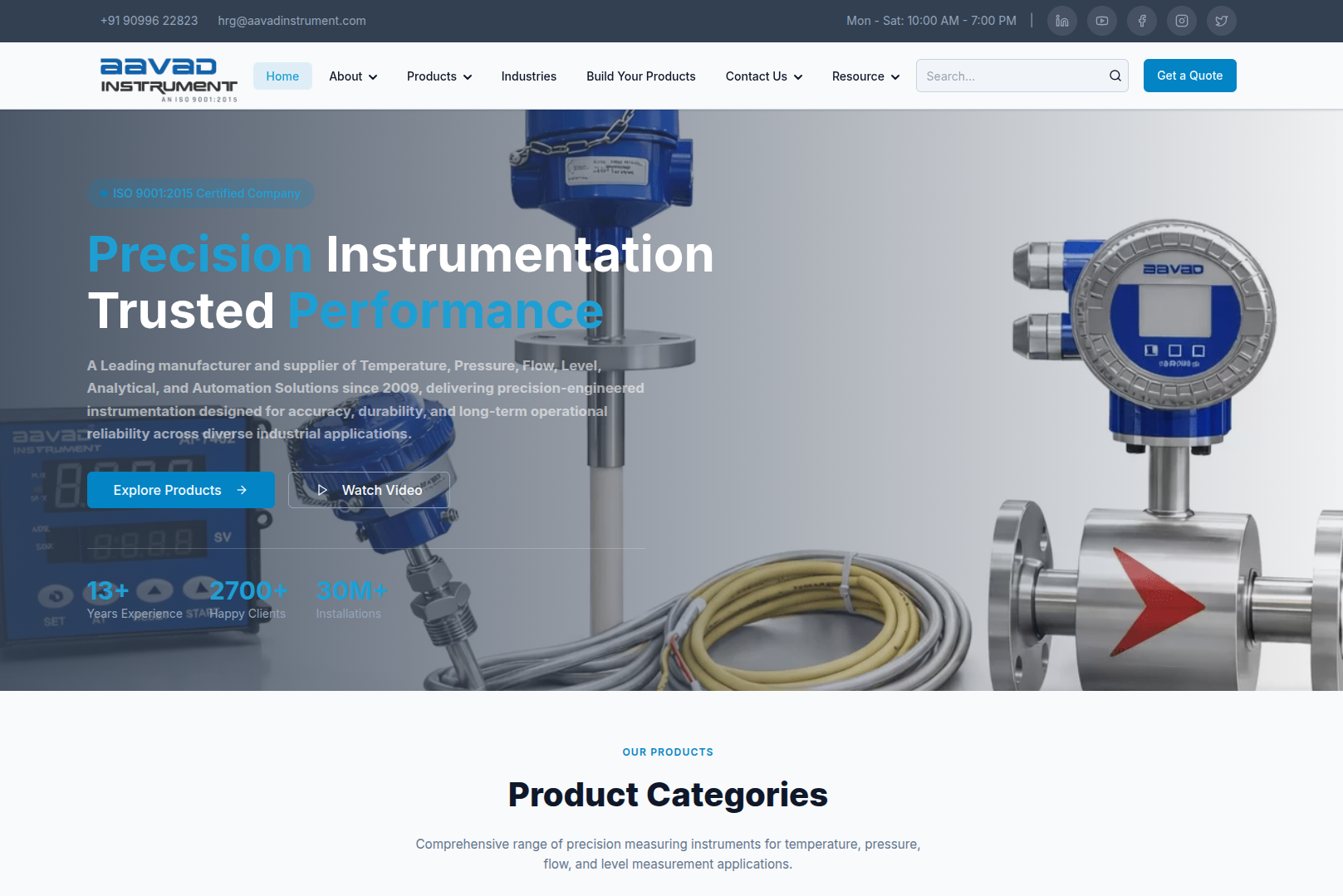 Aavad Instrument Desktop View